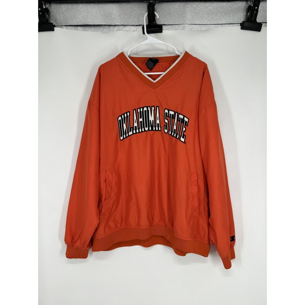Starter Oklahoma State Cowboys Jacket XL Windbreaker Pullover V Neck Vintage 90s